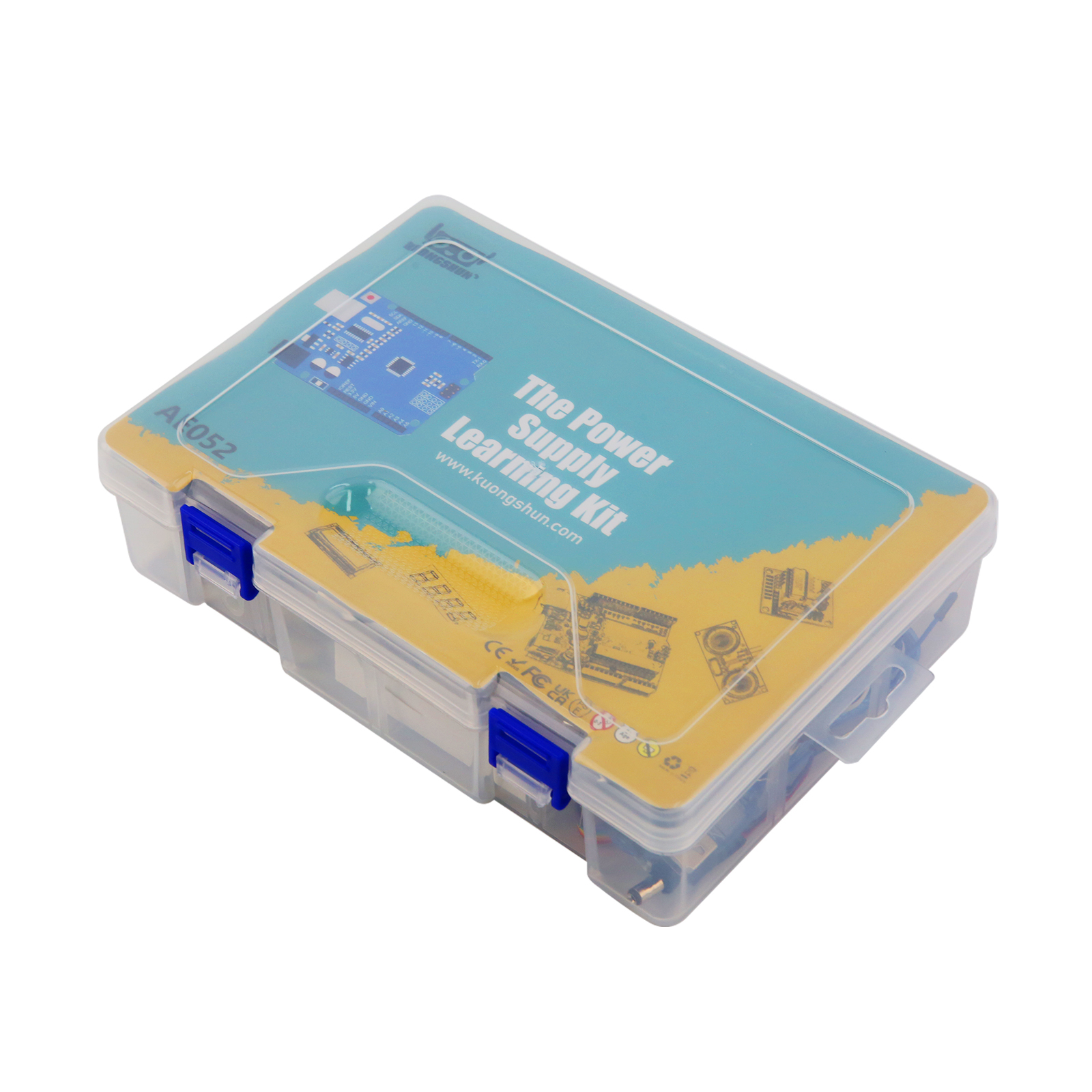 Стартовый набор Arduino UNO R3 DIP KUONGSHUN без логотипа и батарейки крона 9В с блоком питания под европейскую розетку